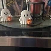 tanie Dekoracje wiszące i na stół na Halloween-Dynia Boo Buddies - urocza dekoracja ducha Halloween ozdoby na dynie urocze dekoracje stołowe świecąca dekoracja uroczych duchów