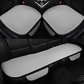 abordables Housses de siège de voiture-Ensemble de 3 coussins de siège de voiture d&#039;été en soie glacée, coussin de siège de voiture sans dossier, coussin frais en une seule pièce