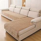 baratos Cortinas &amp; Cortinados-Capas de sofá de flanela acolchoada, protetores de móveis macios e duráveis, adequados para todas as estações, adequados para cães e gatos, laváveis à máquina, adequados para quarto, sala de estar,