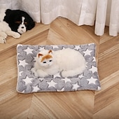 billige Hundesofatrekk-kattetepper for innekatter, ultramykt kjæledyrteppe til sengeunderlag, oppvarmede kattesenger, premium flanellduk selvoppvarmende kjæledyrpute for katter og hunder, koselig og beroligende katteteppe