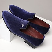 halpa Loafers-Miesten Mokkasiinit Comfort-huopa Käsintehdyt kengät Kävely Liiketoiminta Urheilullinen Vapaa-aika Mokkanahka Mukava Liukumaton Loaferit Musta Sininen Kesä Kevät Syksy