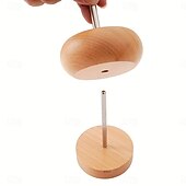 abordables Bricolage-Spinner à perles en bois sans effort pour la fabrication de bijoux DIY Spinner à bracelets en bois fabriqué à la main avec aiguille à perles en métal parfait pour créer des graines colorées &amp;bracelets
