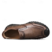 billiga Slip-ons och loafers till herrar-herrloafers i mjuk konstläder – halkfria promenadskor för vardagskomfort och bilkörning