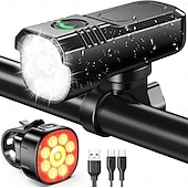 halpa Työvalot-alumiiniset pyöränvalot erittäin kirkkaat, 1000 lumenin pyöränvalot, useita tiloja &amp;kestävä alumiiniseoksesta valmistettu polkupyörän valo, IP65-vedenpitävä &amp;USB-ladattava polkupyörän ajovalo ja