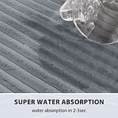 cheap Absorbent Bathroom Rug-Ultra Soft Bath Mat Charcoal Infused Memory Foam 17&quot; x 24&quot;, Bath Rugs for Bathroom Non-Slip, Thick &amp; Water Absorbent Bathroom Rugs, Room Accessories Shower Floor Mat, Washable