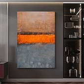 abordables Peintures Abstraites-Peinture à l&#039;huile faite à la main sur toile, décoration murale abstraite moderne pour la décoration intérieure, peinture roulée sans cadre, non tendue