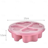 cheap Event &amp; Party Supplies-4pcs Heart-Shaped Bento Boxes with Transparent Lids, 4 Colors, Divided Snack Containers for Fruits, Candy, Nuts, and Tea Time Treats