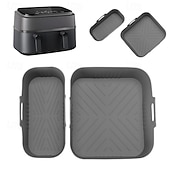 abordables Friteuses à Air-Lot de 2 plaques de cuisson réutilisables en silicone antiadhésives pour friteuse à air, compatibles avec les modèles Philips NA350-3000, avec surface antiadhésive, adaptées aux friteuses à air, aux