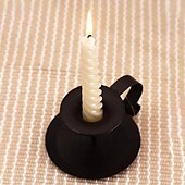 economico Candele e portacandele-Portacandele conico in ferro battuto, stile vintage, nero, in metallo, stile retrò, per aromaterapia, centrotavola per matrimoni, atmosfera romantica.