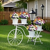 economico Fiore finti-10 fiori artificiali da esterno, decorazioni floreali in plastica, bouquet di margherite artificiali resistenti ai raggi UV, arbusti di fiori artificiali per casa, hotel, ufficio, feste di matrimonio,