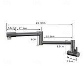 economico Rubinetti per lavello-Rubinetto da cucina - Monocomando un foro Nichel spazzolato / Acciaio inossidabile Bocca Standard / Riempitore di Pentole Montato a parete Moderno Contemporaneo Kitchen Taps