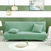baratos Capa do sofá futon.-Capa de sofá-cama sem braços em tecido jacquard à prova d&#039;água, decoração de ano novo, capa protetora elástica para banco