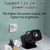 abordables Proyectores-2025 nuevo y1s mini proyector lcd de alta definición adecuado para cine en casa y campamentos al aire libre control remoto inalámbrico reproducción de la misma pantalla en teléfonos móviles con
