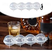 preiswerte Küchenutensilien &amp; Gadgets-Eisballform-Set mit 4 Löchern für Whisky, runder Eiskugelbereiter, Eiswürfelschale für vier Würfel, perfekt für die Herstellung großer Eisbälle für Cocktails und Getränke