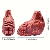 お買い得  キャンプ用品-大音量のアステカの死のホイッスル - 最大125デシブルのリアルな人間の叫び声。黒いオランウータンのデザイン。ハロウィーンの緊急サバイバルやコスチュームパーティーに最適。サバイバルツール、テーマパーティーAC。