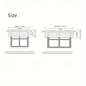 abordables Cortinas y cortinajes-1 pieza de cortina corta de cocina de vegetales de hojas verdes de 54 pulgadas x 18 pulgadas - Cortina de boca de poste lavada a máquina 100% poliéster con ojales diseño de hojas translúcidas adecuada