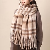 economico Scialli e stole da donna-Per donna Sciarpa rettangolare Sciarpe da donna Streetwear Quotidiano Data Nero Arancione Sciarpa Plaid