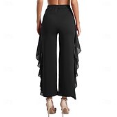 preiswerte Kleidung für lateinamerikanische Tänze-Damen Latein Tanzhose Tango Salsa Samba Tanzhose Rock fließende Hose Bauchtanzhose