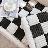 economico Copridivano-Copridivano per letto con motivo scozzese quadrato color crema, per cani e gatti