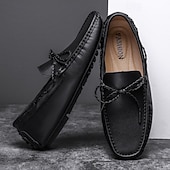 halpa Miesten loaferit ja nauhattomat kengät-Ruskeat mokkasiinit miehille – klassiset slip-on-kengät käsin ommelluilla yksityiskohdilla, sopivat sekä rentoon että juhlavaan käyttöön