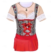 abordables Ropa Gráfica-T-Shirt bávaro Munich Alemán alpino Camiseta Gráfico para Mujer Adulto Impresión 3D  para Carnaval Cerveza Oktoberfest Fiesta Casual Diario