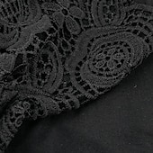 preiswerte Einfaches Kleid-Damen Minikleid Freizeitkleid Sommerkleid Mode Modern Täglich Strand Wochenende Normale Passform Einfach Langarm Schulterfrei Schwarz Sommer