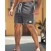 preiswerte Lässige Shorts-Herren Shorts Sommershorts Freizeitshorts Cordshorts Tasche Elastischer Bund Kordelzug Einfach Komfort Atmungsaktiv Kurz Outdoor Sport Klassisch Lässig Schwarz Weiß Mikroelastisch