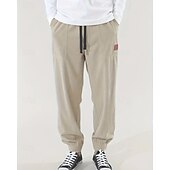 economico Pantaloni della tuta-Per uomo Pantaloni da tuta Joggers Pantaloni in velluto a coste Tasca Elastico in vita Coulisse Semplice Comodità Sport all&#039;Aperto Quotidiano Moda Casual Marrone Scuro Nero Micro-elastico