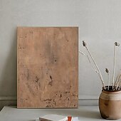 levne Wabi Sabi-Ručně malovaná olejomalba na plátně, nástěnná dekorace ve stylu wabi-sabi, jednoduchá abstraktní pro domácí dekoraci, napnutý rám, závěsný obraz/rolovaný bezrámový, nenapnutý obraz