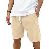 economico Pantaloncini casual-Per uomo Shorts Pantaloncini Estivi Pantaloncini casual Pantaloncini di velluto a coste Tasca Elastico in vita Coulisse Semplice Comodità Traspirante Corto All&#039;aperto Vacanza Canotta sportiva Casual