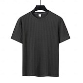preiswerte Lässige T-Shirts für Herren-Herren T Shirt T-Shirt Kurzarm Kurze Ärmel Rundhalsausschnitt Sommer Ganzjahres Einfarbig Jacquard Mode Designer Sportlich Basic Straße Lässig Ausgehen Schwarz Weiß Kaki Top T-Shirt für Herren