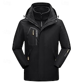 cheap Fleece &amp; 3 in 1 Jackets-Women&#039;s Hiking 3-in-1 Jackets Ski Jacket Hiking Fleece Jacket Winter Outdoor Thermal Warm Windproof Lightweight Wear Resistance Outerwear Winter Jacket Trench Coat Skiing Fishing Climbing Black Ivory