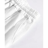 economico Pantaloni della tuta-Per uomo Pantaloni in cotone e lino Pantaloni Pantaloni della tuta a gamba dritta Tasca Elastico in vita Coulisse Semplice Comodità Sport all&#039;Aperto Quotidiano Moda Casual Nero Bianco Micro-elastico