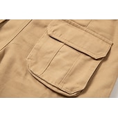 economico All&amp;#39;aperto-Per uomo Pantaloncini cargo Shorts Pantaloncini Estivi Multi-tasche Tasca con Patta Semplice Comodità Indossabile Lunghezza al ginocchio All&#039;aperto Sport Quotidiano Moda Casual Verde Cachi