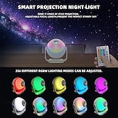 ieftine Lumini Interior-Proiector Galaxy Star cu difuzor, lumină de noapte LED cu 256 de moduri pentru copii și adulți, aplicație/telecomandă, rotire 360°, decor perfect pentru cameră&amp;amp;proiector aurora cadou