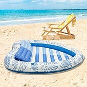 cheap Kiddie Pools-1pc Heart-Shaped Inflatable Pool Lounger with Cushion &amp; Cup Holder - Durable PVC Waterproof Floating Bed for Summer Beach &amp; Pool Parties Hydroponic Systems and Water Entertainment Relaxation