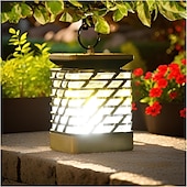 preiswerte Bodenlichter-Solarlaterne zum Aufhängen, Solar-Wegeleuchten für den Außenbereich, wasserdicht, flackernde, flammenlose LED-Kerzenbeleuchtung, solarbetriebene Laternen, Dekorationen für Baum, Veranda, Hof, Garten,