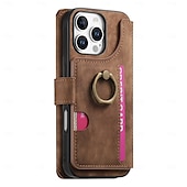 お買い得  iPhone用ケース-電話 ケース 用途 iPhone 16 Pro Max プラス iPhone 16 iPhone 16プラス iPhone 16プロ iPhone15 iPhone 15 Pro Max iPhone 15 14 Pro Max Plus iPhone 13 Pro Max ウォレットカードケース ジッパ－ キックスタンド カード挿入口 レトロ風 TPU ナイロン PUレザー