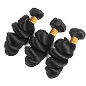 cheap 3 Bundles with Closure-Loose Wave Human Hair Weave Extension 3 Bundles With Closure 4x4 Lace Closure hair