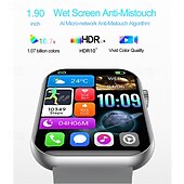 abordables Relojes inteligentes-iMosi HW92 Reloj inteligente 1.9 pulgada Smartwatch Reloj elegante Bluetooth Podómetro Recordatorio de Llamadas Seguimiento del Sueño Compatible con Android iOS Mujer Hombre Llamadas con Manos Libres
