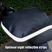preiswerte Ärmel &amp; Schal-2er-Pack Lenkerstulpen aus Kunstleder für Roller, warmes Plüschfutter, Schnürverschluss, leicht zu reinigende Motorrad-Handgriffe
