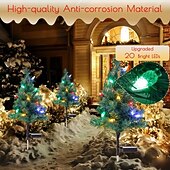 cheap Decorative Lights-Solar Christmas Tree 1 Pack, Lights Decorations, Outdoor Waterproof Christmas Decorations Tree Lights for Garden/Patio/Lawn/Yard, Ornament
