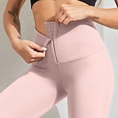 olcso Sima leggings-Női Nadrág Leggingek Utcai sikk Alkalmi Teljes hossz Természetes Sima Rugalmas derék Csat Kényelmes Utca Szabadság Hétköznapi viselet lilásvörös Szürke Fekete Sárga Tél Normál