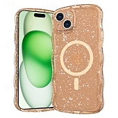 cheap iPhone Cases-Phone Case For Apple AirTag iPhone 16 iPhone 15 Pro Max Plus Back Cover Magnetic Adsorption Transparent Magnetic Support Wireless Charging TPU