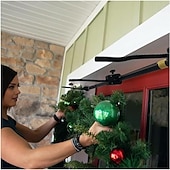 olcso Esemény- és party kellékek-Fűzértartó bejárati ajtóra, állítható, 32&quot;-80&quot;-os ajtókhoz, strapabíró karácsonyi halloweeni dekorációs tartó koszorúkhoz, fényekhez &amp;több, csavarok és fúrás nélkül, ragasztós sérülésmentes