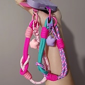 abordables Correas para el teléfono y muñequeras-Nueva cuerda corta para colgar el teléfono móvil con estampado de muñeca, bonita cuerda tejida corta de doble uso, resistente para viajes al aire libre para hombres y mujeres.