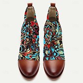 economico Stivali da vestiti-Per uomo Stivali Camminata Pelle PU Tessuto jacquard Confortevole Antiscivolo Traspirante Stivaletti Allacciatura Marrone Autunno Inverno