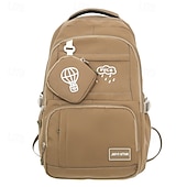 abordables Sacs à dos de Collège-Sac à dos d&#039;école noir pour adolescent avec motif patch et pochette – sac à dos élégant pour les collégiens et les lycéens, prêt pour la rentrée