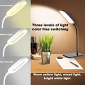 お買い得  デスクランプ-LEDデスクランプ テーブルランプ ナイトスタンドライト 家庭用 3つの照明モード ワイヤレス 急速充電 デスクライト タッチコントロール 調節可能なグースネック 読書用