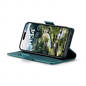 levne Pouzdra pro iPhone-telefon Carcasă Pro Apple AirTag iPhone 16 15 14 Pro Max Plus iPhone 16e Flip Cover Ochrana celého těla Stojánek Slot pro kartu TPU PU kůže